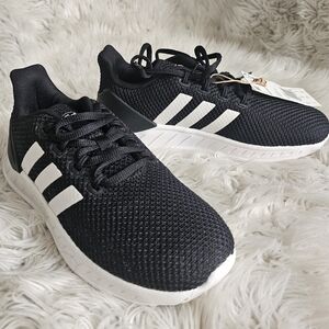 Adidas Boy's Black and White Sneakers